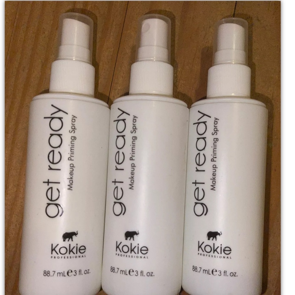 3 New Kokie Get Ready Priming Spray 3oz cosmetics